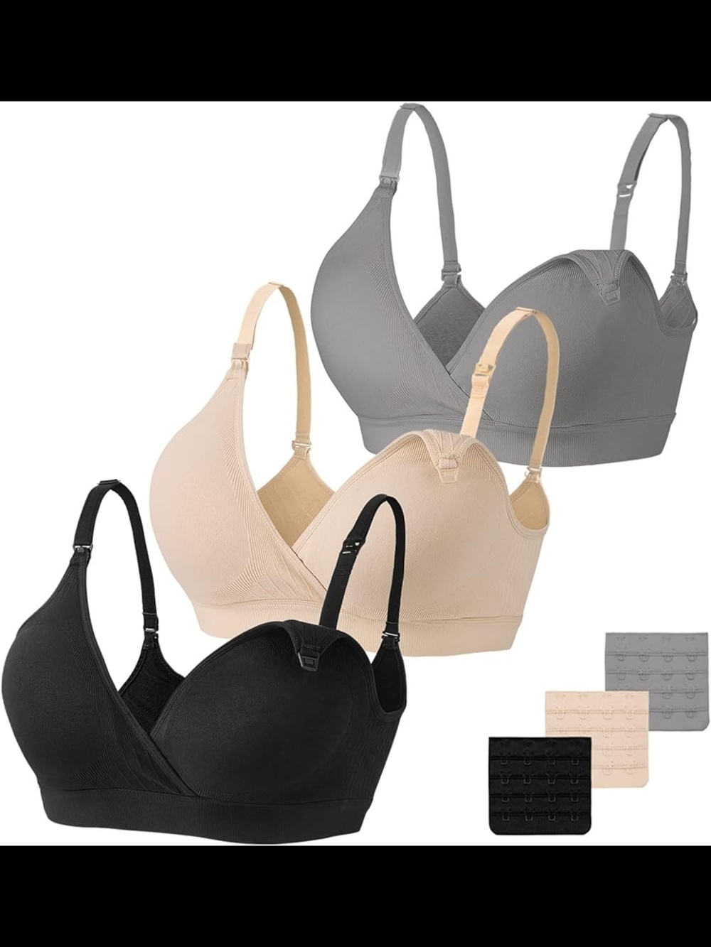 NWOT Seamless Nursing Bras Set Of 3